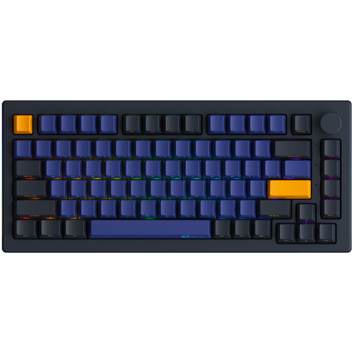 Akko 5075B Plus SP Horizon 75% RGB Wireless Mechanical Keyboard with Creamy Yellow Switches - Perfect for Gaming, Typing & Office Work