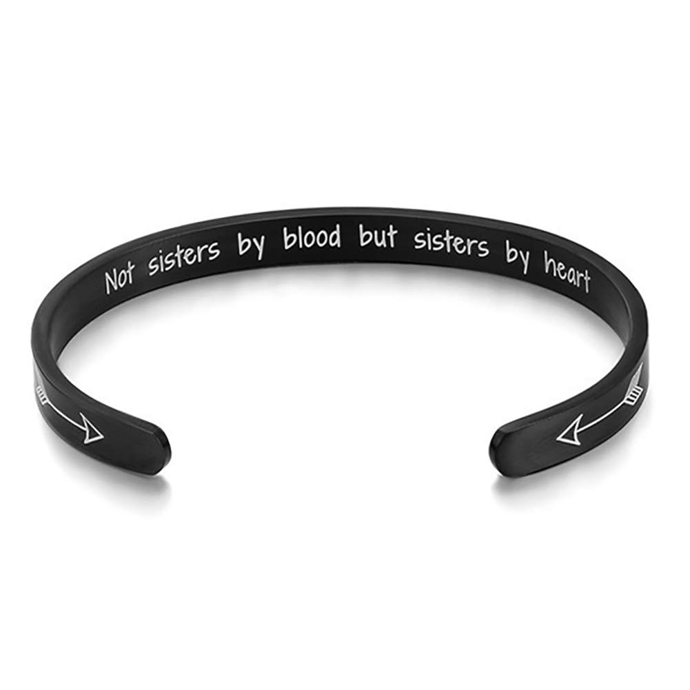 Inspirational Bracelets for Women & Men - Adjustable Motivational Cuff Bangle with Engraved Stainless Steel - Friendship, Encouragement, Birthday & Graduation Gifts - Perfect for Daily Wear, Gifting & Special Occasions