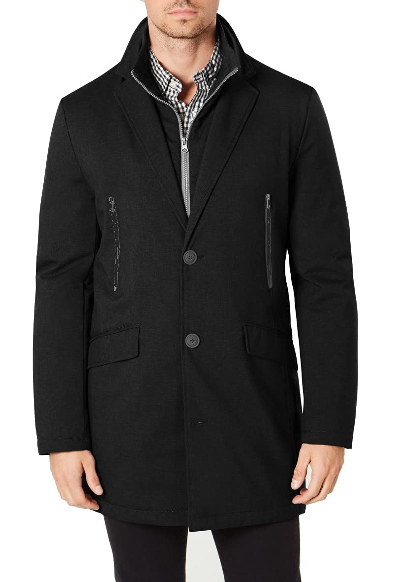 Tommy Hilfiger Men's Robert Waterproof Raincoat - Lightweight Windproof Jacket for Outdoor Activities, Commuting & Travel