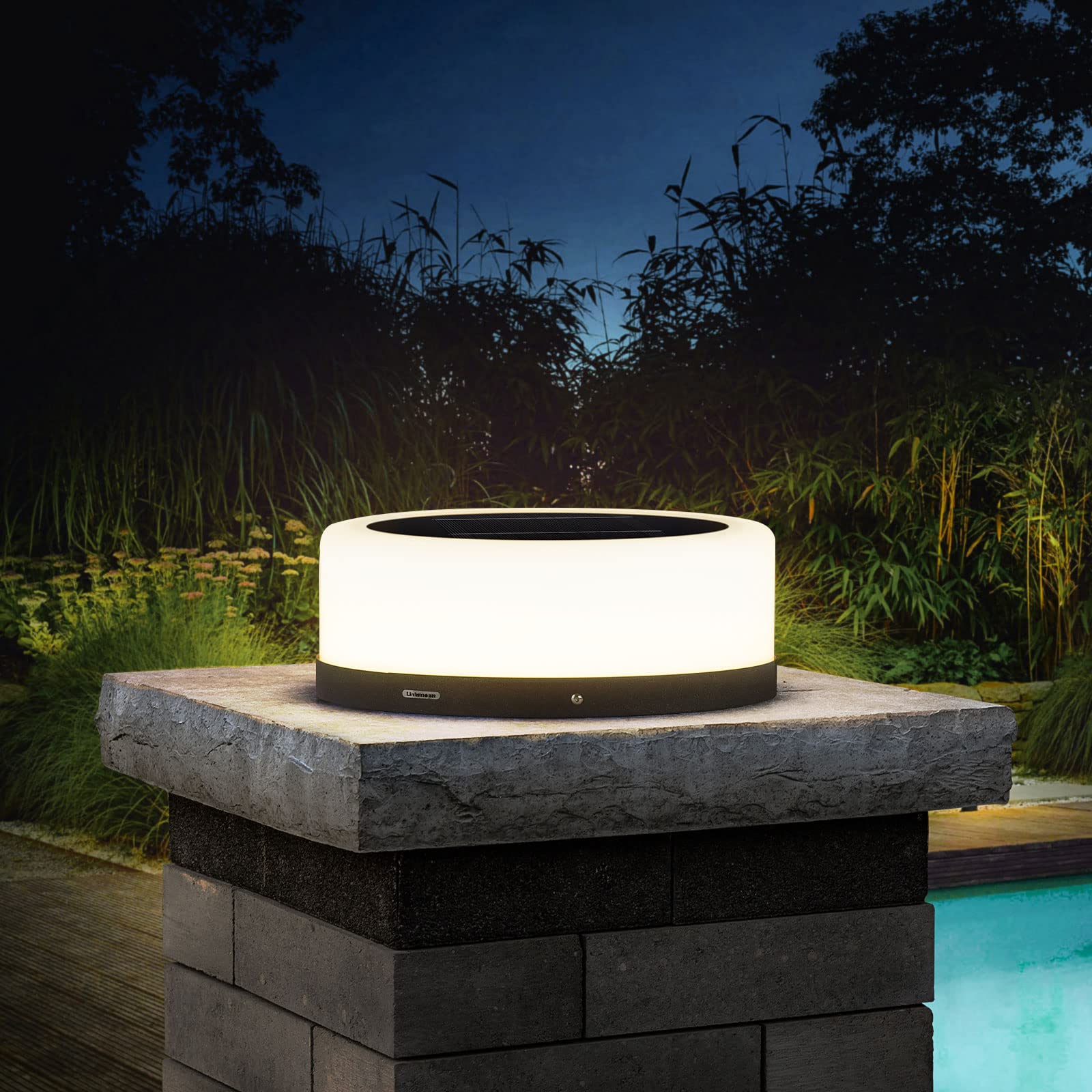 Outdoor Solar Post Cap Lights - Modern LED Warm White Waterproof IP54 for Porch, Patio, Garden Fence & Deck | Perfect for Landscape Lighting & Nighttime Safety