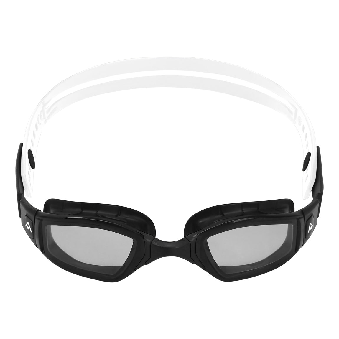 Aqua Sphere Ninja.A Swim Goggles - Black/White with Smoke Lens for Competitive Swimming & Training