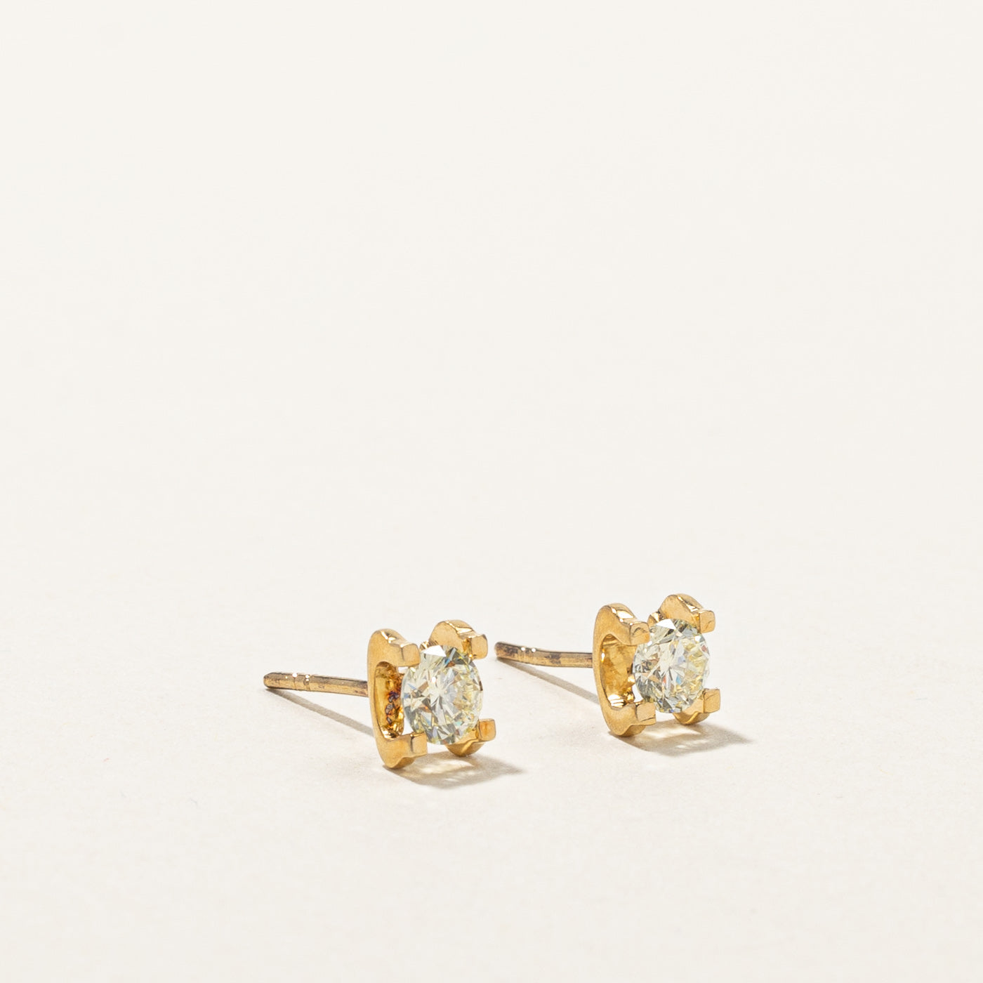 0.40ctw Prong Set Diamond Stud Earrings for Women - Sparkling Round Cut White Gold Earrings for Everyday Wear & Special Occasions