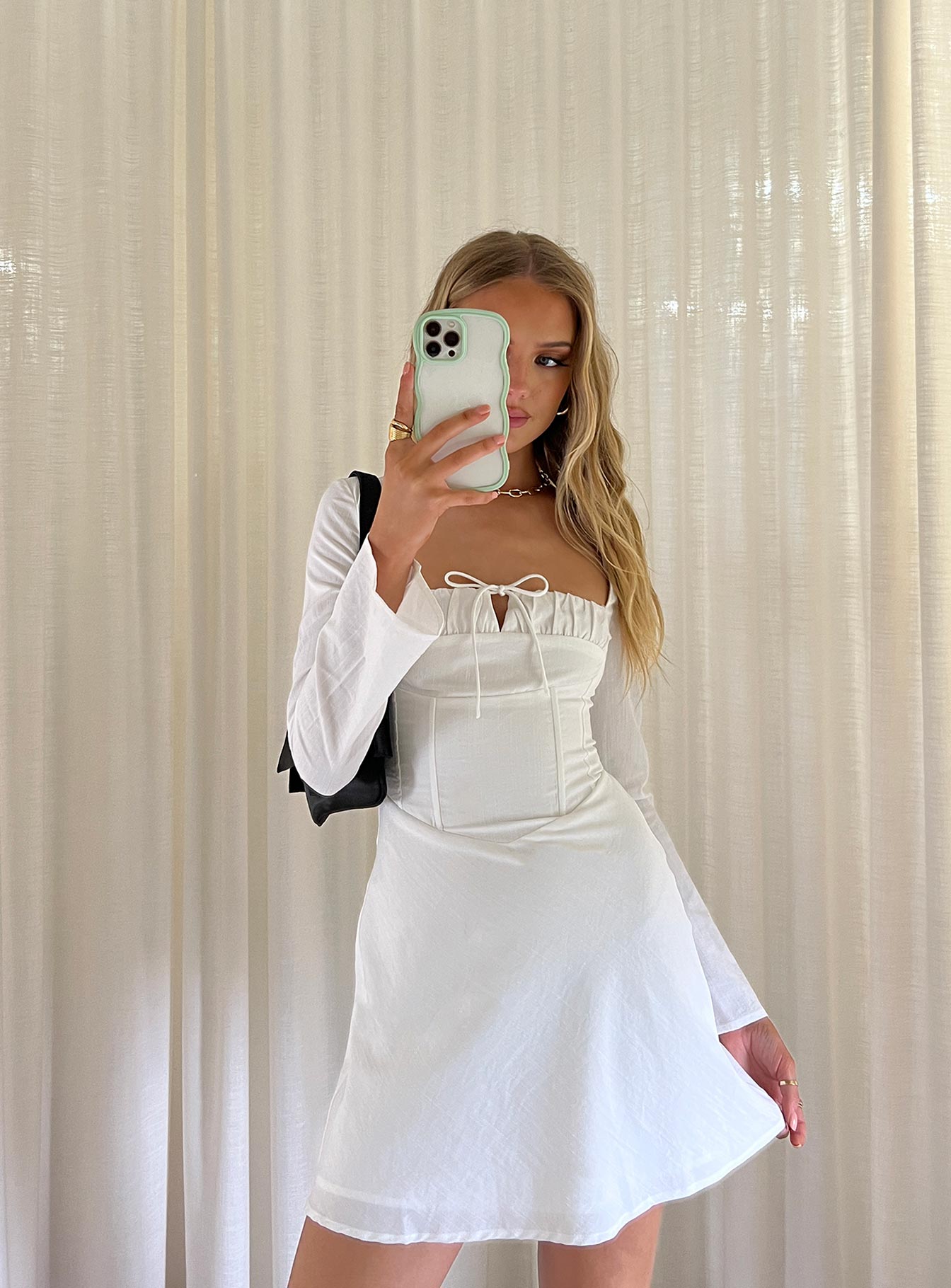Aalyah Corset Mini Dress - Sexy White Bodycon Dress for Women | Perfect for Night Out, Party, and Date Night
