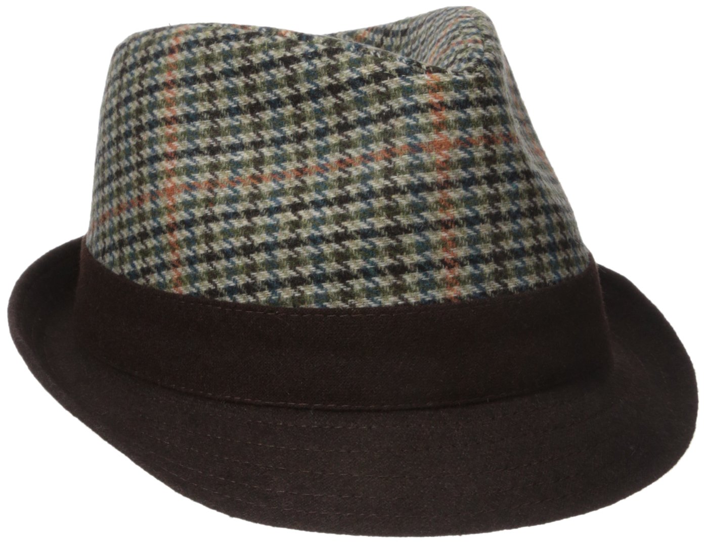 Men's Wool Blend Plaid Fedora Hat - Stylish for Outdoor & Travel