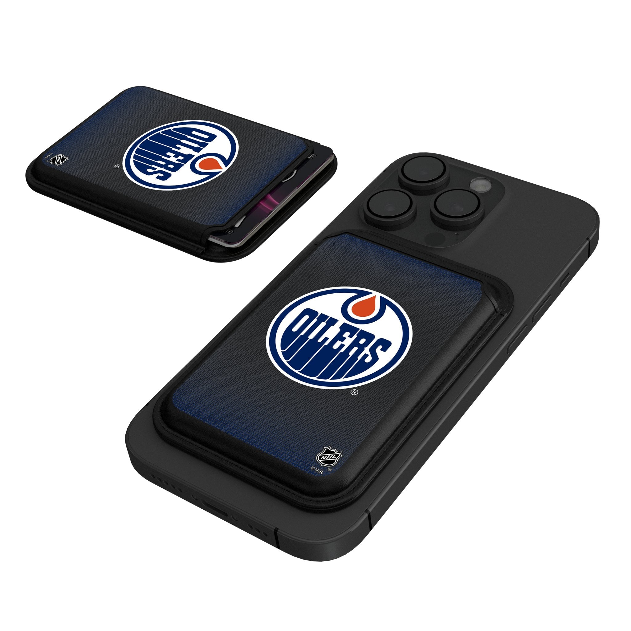 Edmonton Oilers Black Magnetic Credit Card Holder - Slim RFID Blocking Wallet for Men & Women - Perfect for Hockey Fans, Travel & Everyday Use