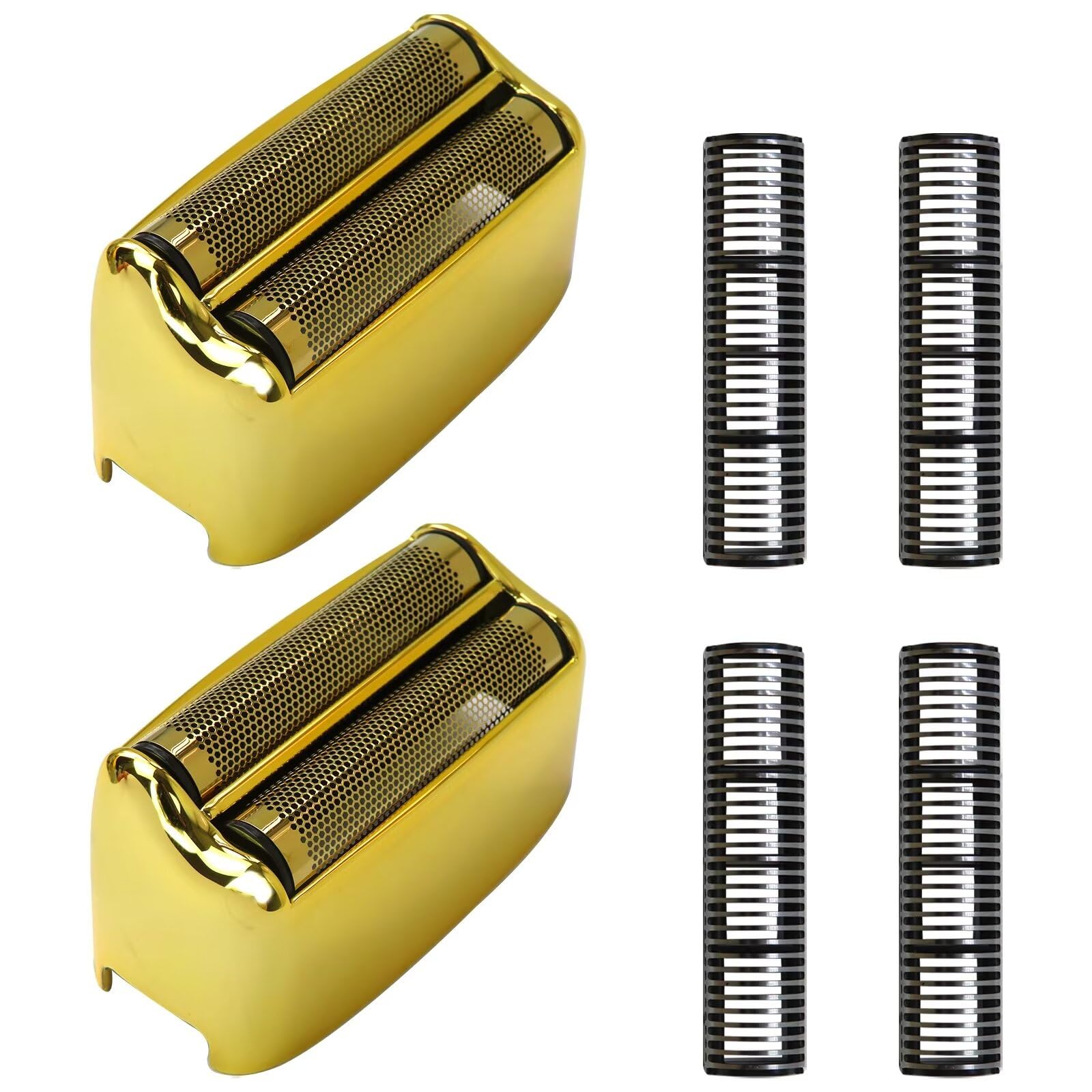 2 Pack Replacement Foil & Cutter for Barberology FXFS2 Electric Shaver - Gold Double Foil Replacement Head Compatible with BaByliss PRO Barberology Razors - Perfect for Professional Barbers & Home Grooming