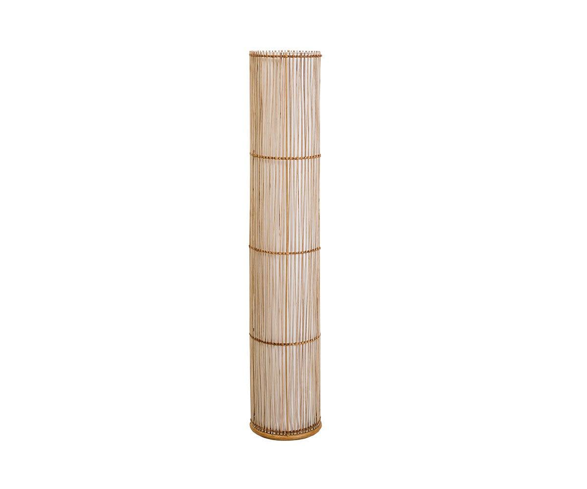 Modern Rattan Floor Lamp - Natural Woven Texture, Adjustable Height, 360° Rotating Shade - Perfect for Living Room, Bedroom, or Office Lighting Decor