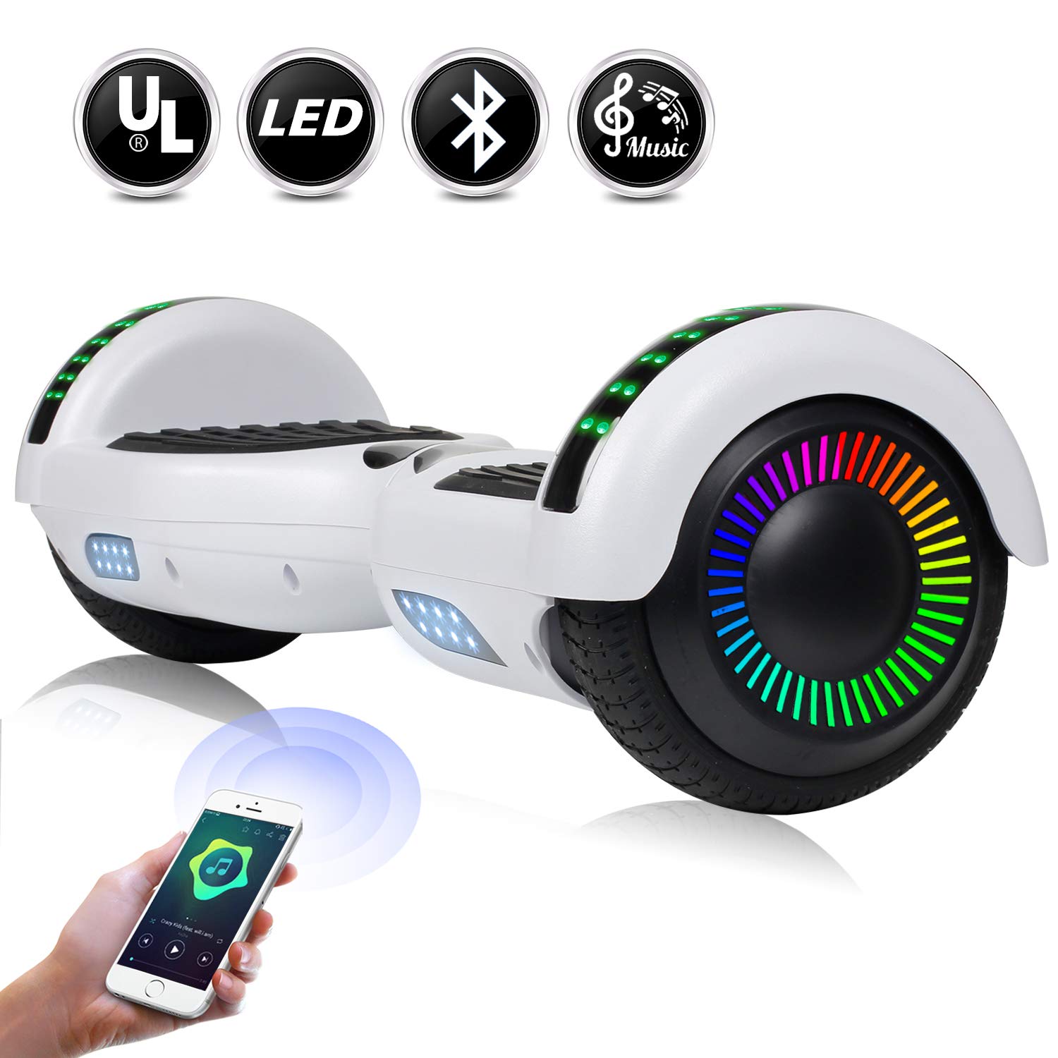 Best 6.5 Inch LED Scooter for Kids Ages 6-12 - Light Up Kick Scooter for Boys & Girls - Perfect for Commuting, School, Parks & Outdoor Fun