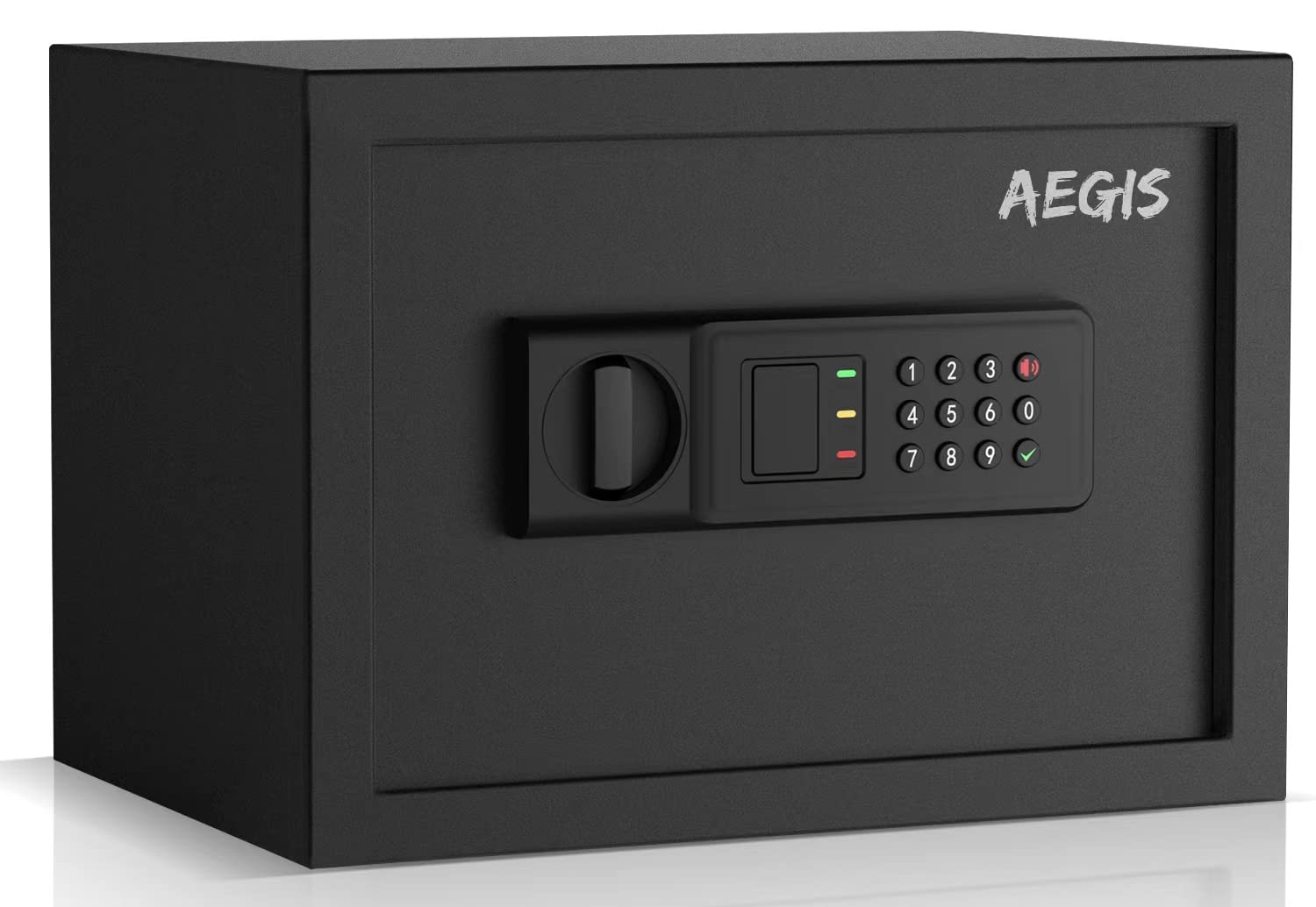 AEGIS 0.8 Cubic Feet Digital Security Safe Box with Electronic Keypad & Backup Keys - Fireproof Money Lock Box for Jewelry, Cash, Guns - Ideal for Home, Office, Hotel, RV & Business Use
