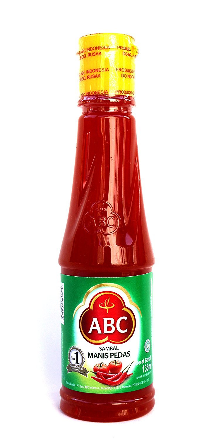 ABC Sambal Manis Pedas (Hot & Sweet Chili Sauce) - 135ml (Pack of 3) | Authentic Indonesian Condiment for Noodles, Rice & Grilled Meals | Perfect for Cooking, Dipping & Marinades