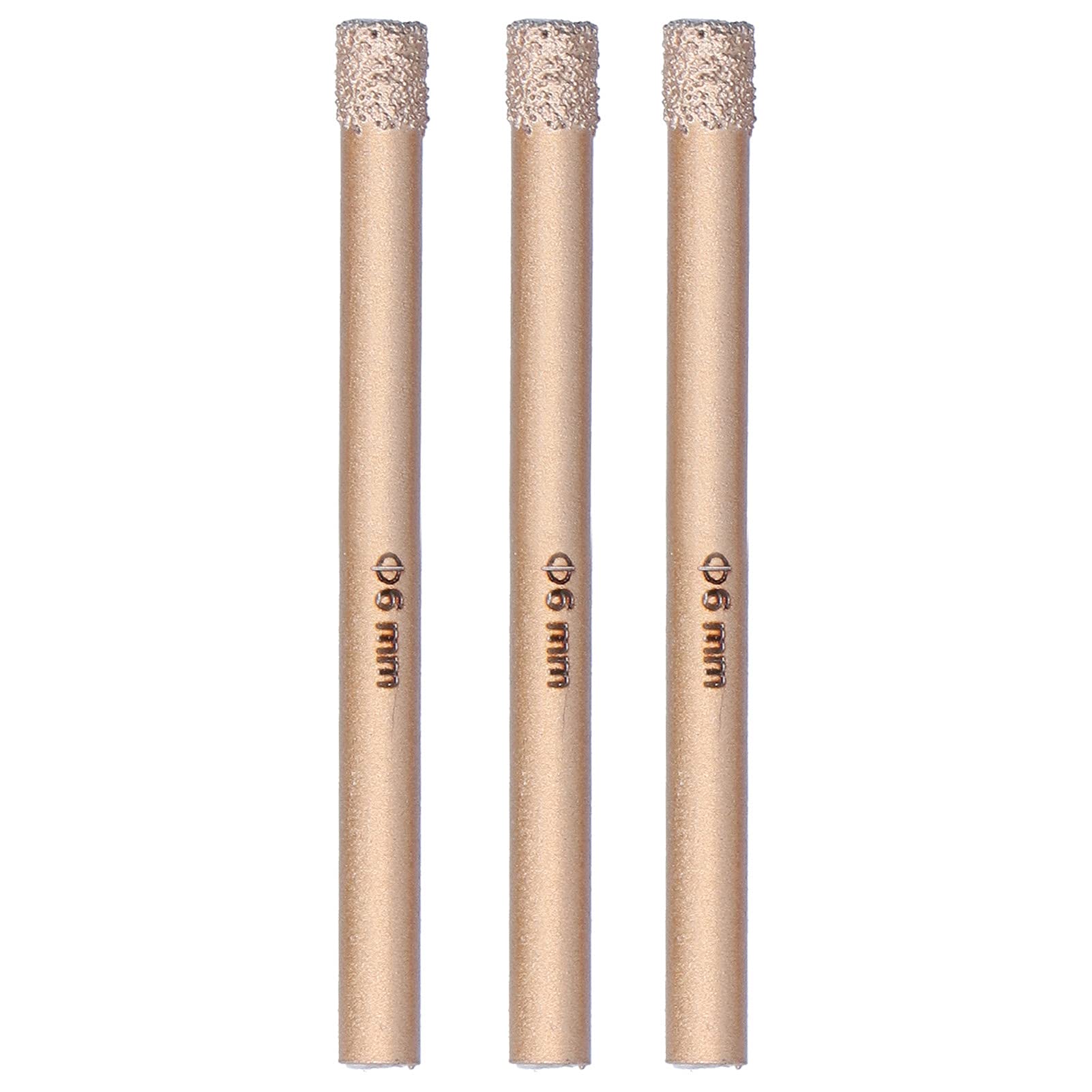 3Pcs 6mm Brazed Hole Openers Drill Bits - Professional Glass, Ceramic, Marble & Stone Cutting Tools - Perfect for DIY Home Projects, Tile Installation & Crafting