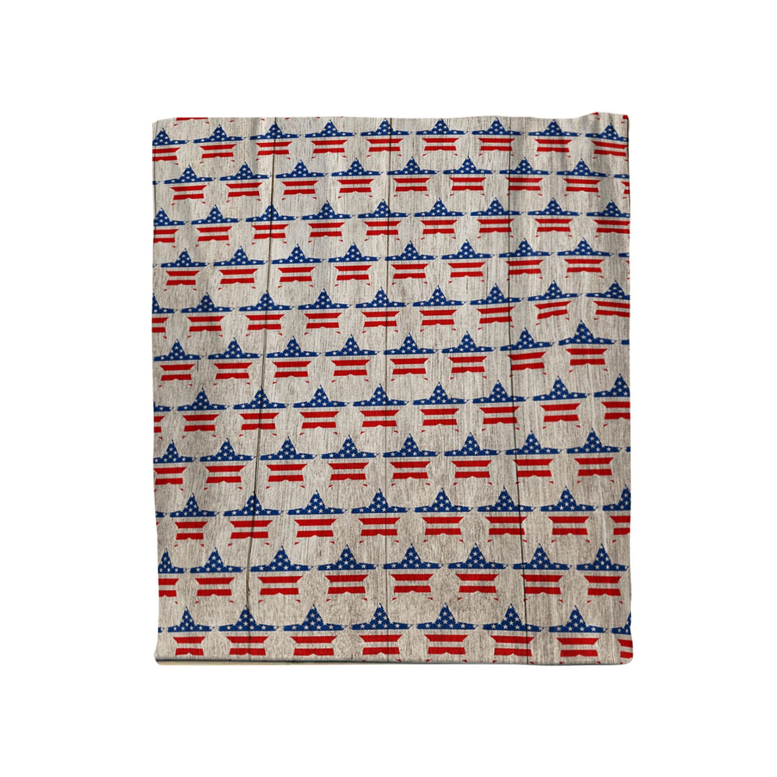 American Flag Printed Thick Flannel Blanket - Warm & Cozy Office Nap Blanket for Air Conditioning - USA Star Spangled Design Throw for Sofa, Bed & Travel