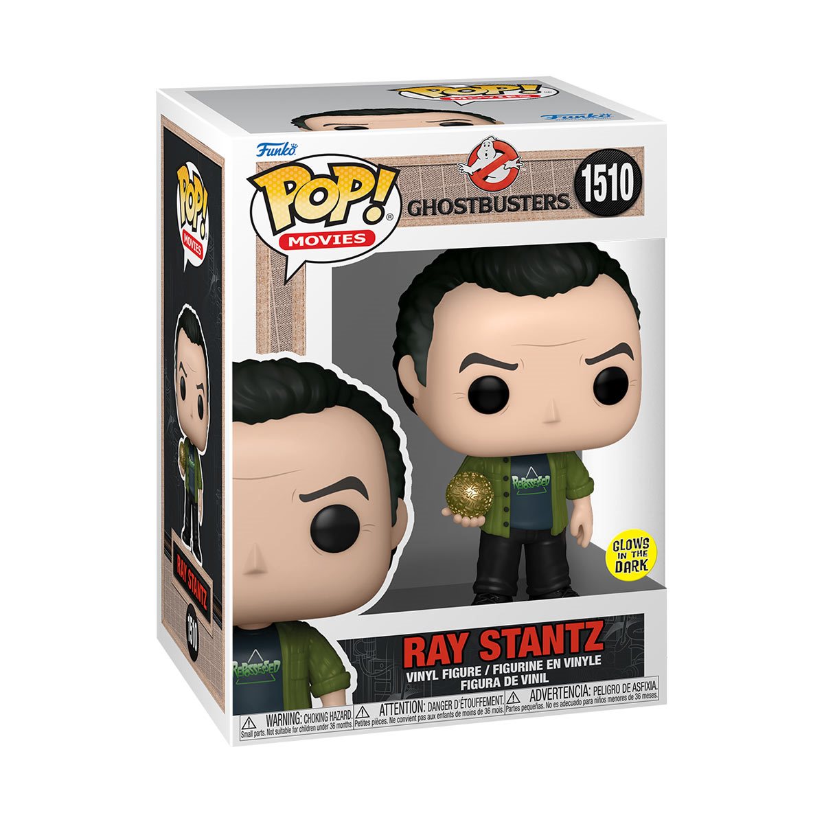 Ghostbusters: Frozen Empire Ray Stantz Glow in the Dark Funko Pop! Vinyl Figure #1510 - Collectible Toy for Movie Fans, Perfect for Display & Gifts
