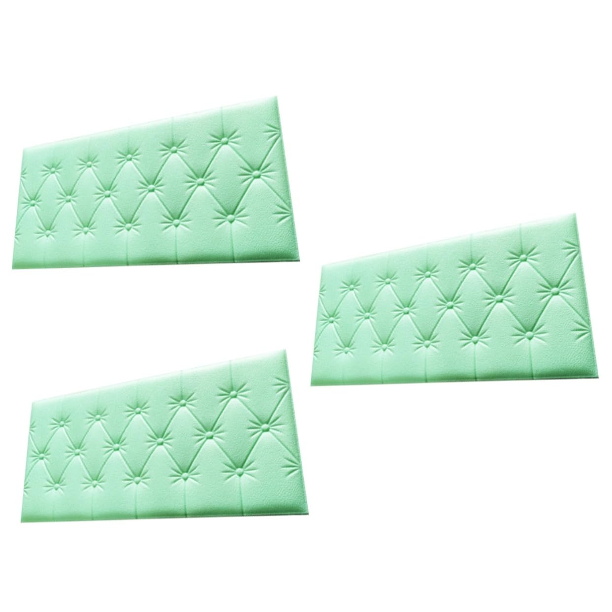 IMIKEYA 3D Wall Stickers - Set of 3 Green DIY Thickened Decals for TV Background & Home Decor | Peel and Stick Removable Wall Art for Living Room, Bedroom, Kids Room