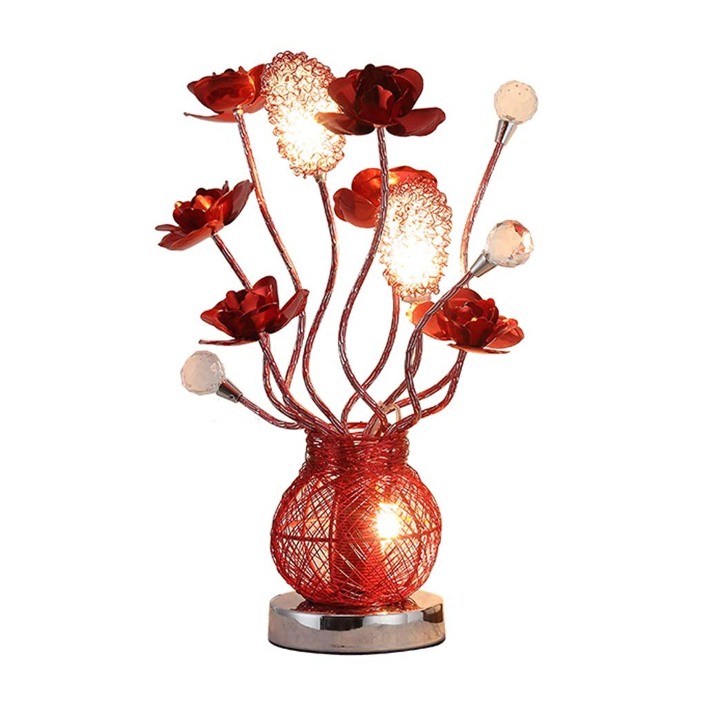 Pink Rose LED Table Lamp for Bedside, Living Room, Party & Wedding Decor - Stylish Home Interior Lighting for Bedrooms & Events