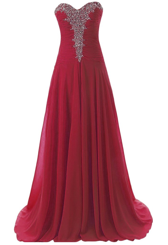 WAWALI Women's Crystal Beaded Formal Evening Gown - Elegant Prom, Wedding & Ball Gown Dress for Special Occasions | Perfect for Bridal Parties, Galas & Black Tie Events