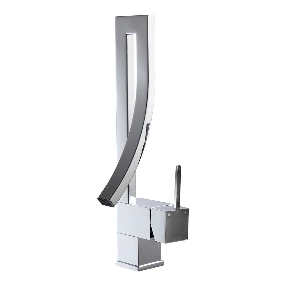 KubeBath Aqua Elegance Single Lever Widespread Bathroom Faucet in Chrome - Perfect for Modern Vanities & Spa-Inspired Bathrooms