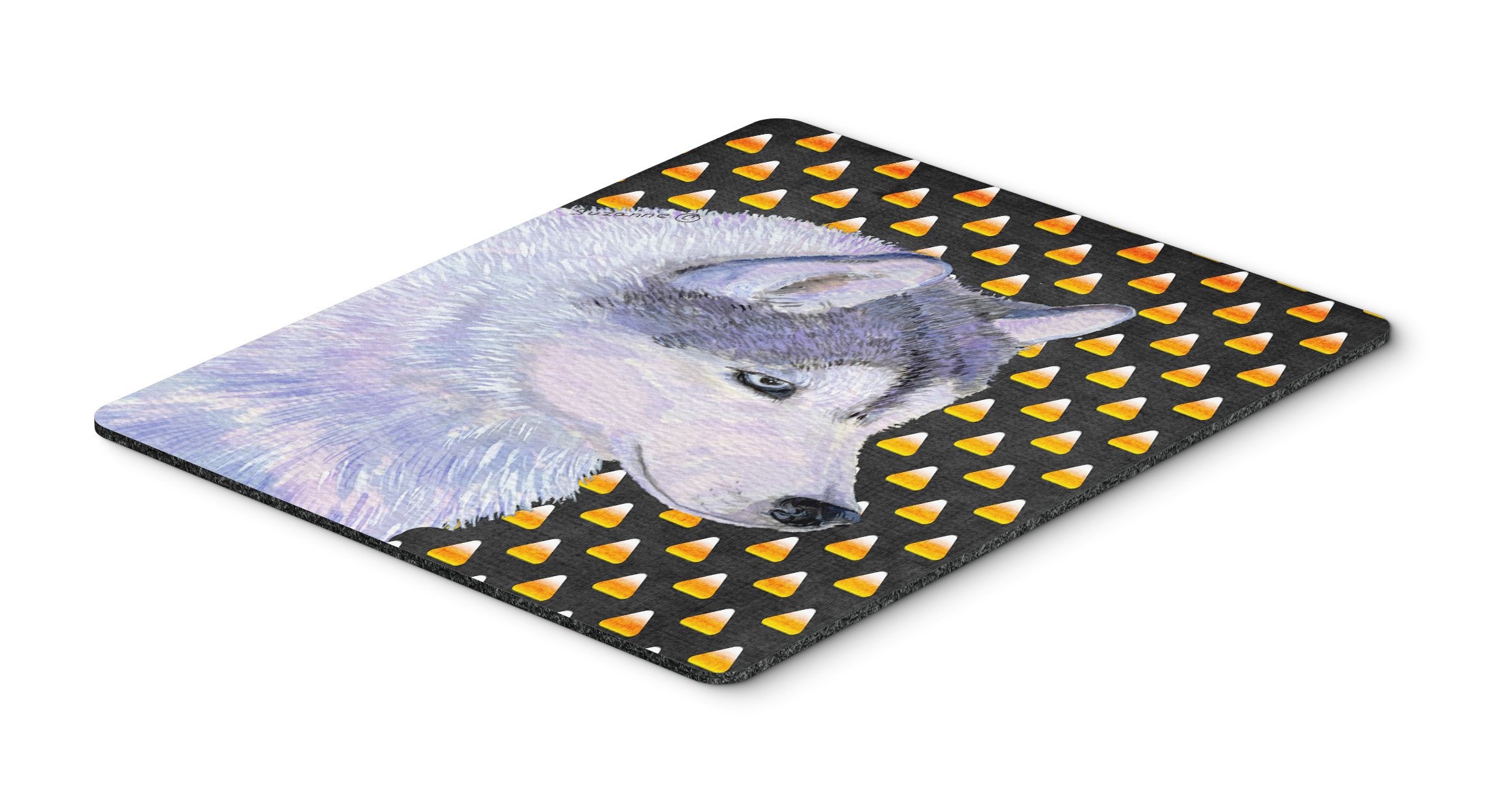 Premium Siberian Husky Candy Corn Halloween Mouse Pad - Non-Slip Large Desk Mat for Home Office, Gaming & Computers | Washable Mousepad & Hot Pad Trivet | Perfect Gift for Dog Lovers & Halloween Decor