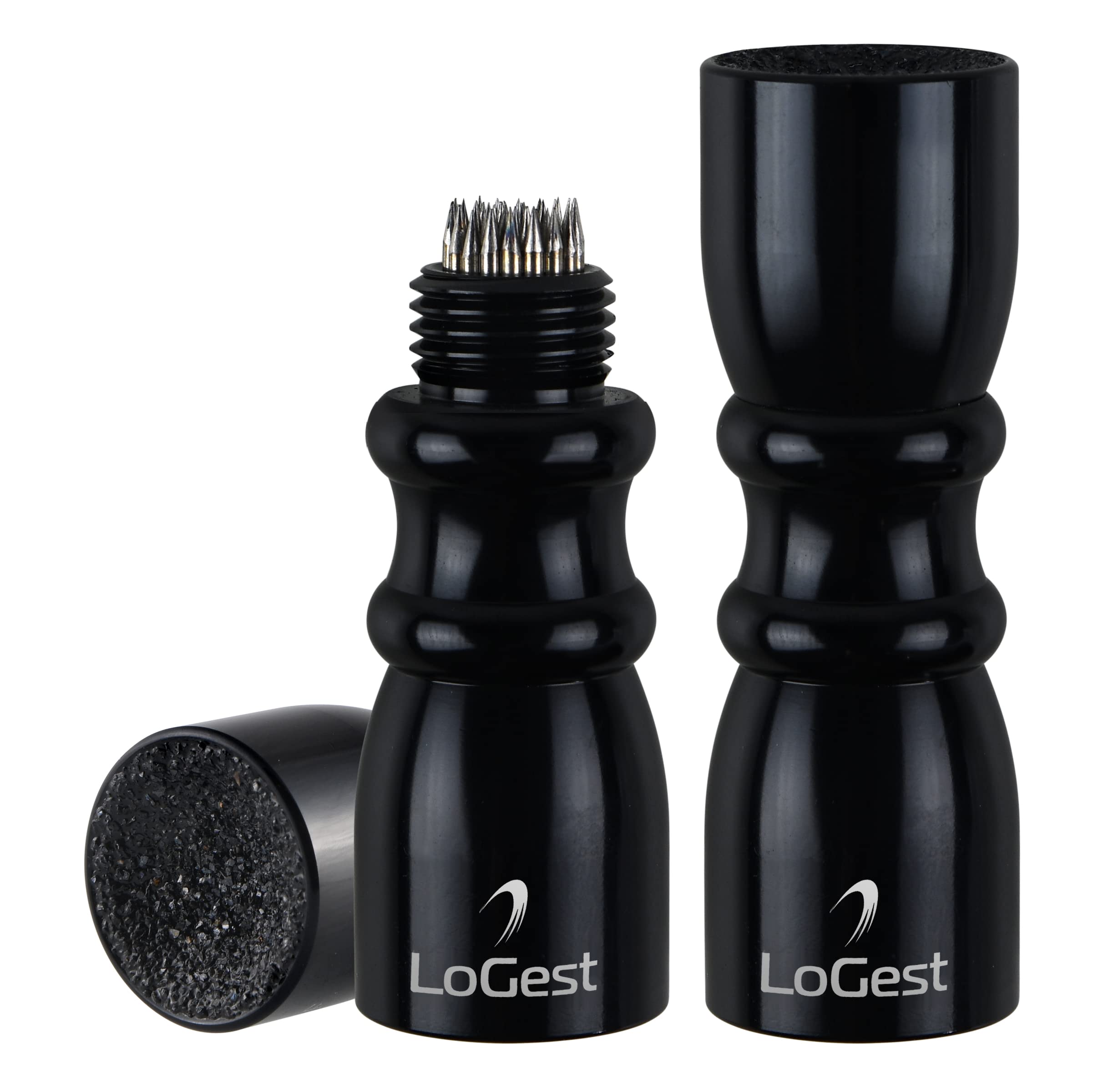 Logest 2 Pack Pool Cue Tip Tool - 3-in-1 Stainless Steel Billiard Cue Tip Shaper, Scuffer & Aerator - Professional Pool Cue Maintenance Kit for Billiards, Pool & Snooker - Perfect for Home Game Rooms & Bars