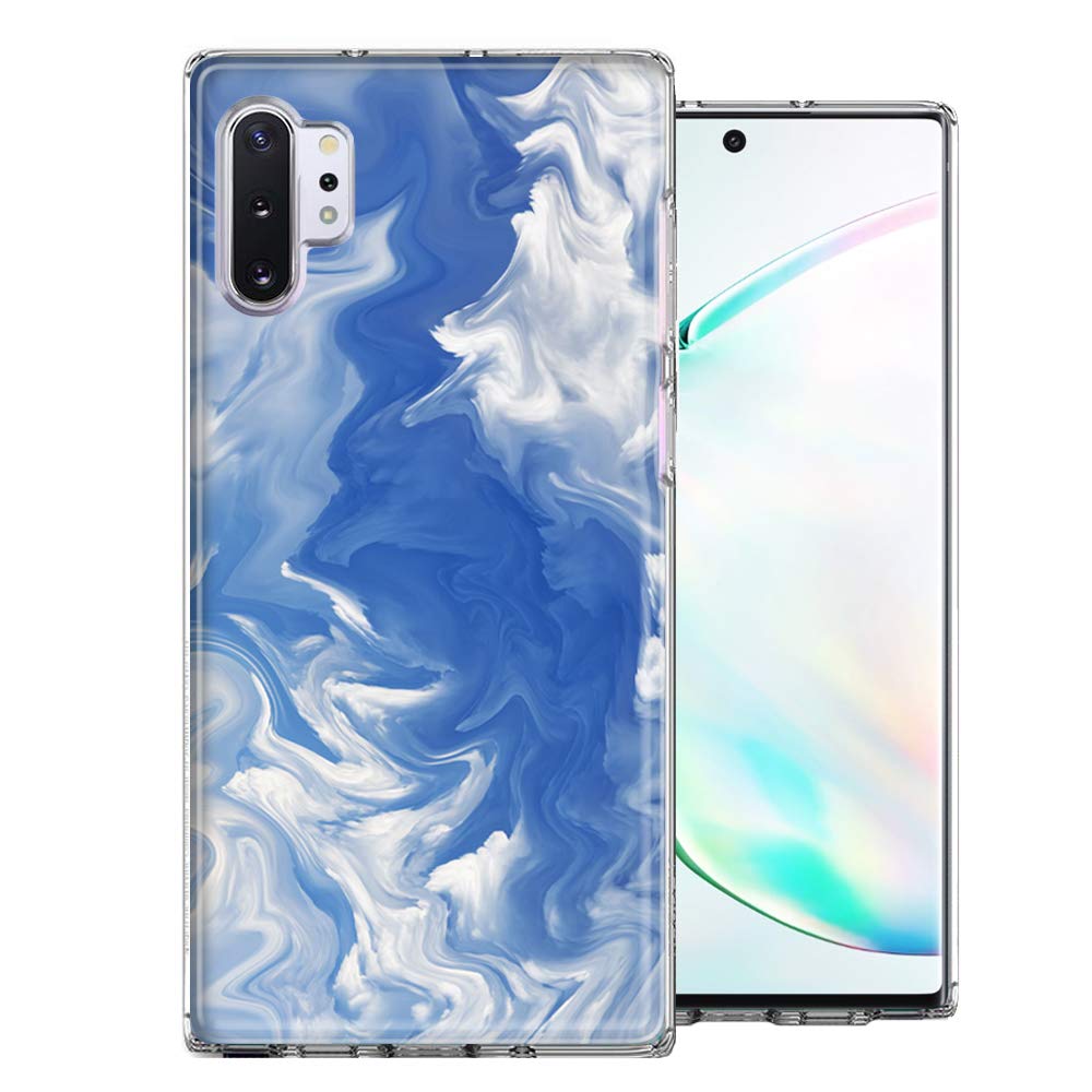 Samsung Galaxy Note 10 Plus Case - Sky Blue Swirl Design for Protection & Style