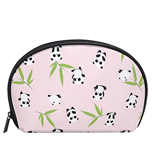 Cute Panda & Bamboo Makeup Bag for Women - Small Cosmetic Organizer with Compartments for Purse, Travel & Daily Essentials | Perfect for Travel, Gym & On-the-Go Beauty Accessories