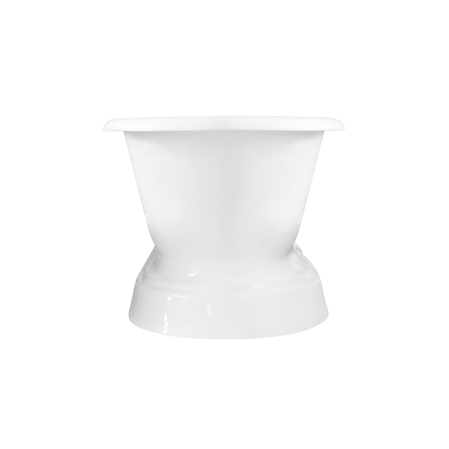 Aqua Eden 66-Inch White Cast Iron Oval Double-Ended Pedestal Bathtub (No Faucet Drillings) - Luxurious Freestanding Soaking Tub for Spa-Like Bathroom Relaxation