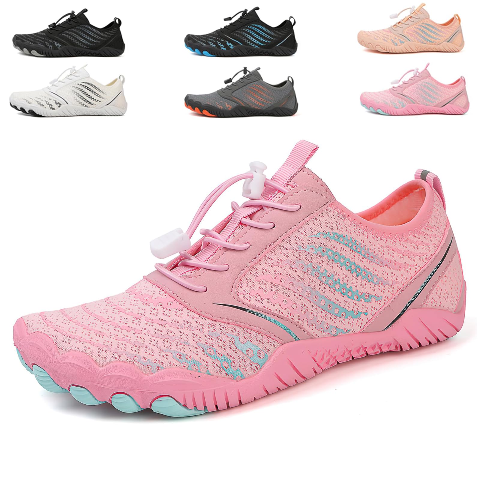 Best Women's Barefoot Running Shoes - Wide Toe Box & Drainage Holes for Trail Running, Beach Walking & Water Sports | Minimalist Lightweight Water Shoes for Outdoor Activities
