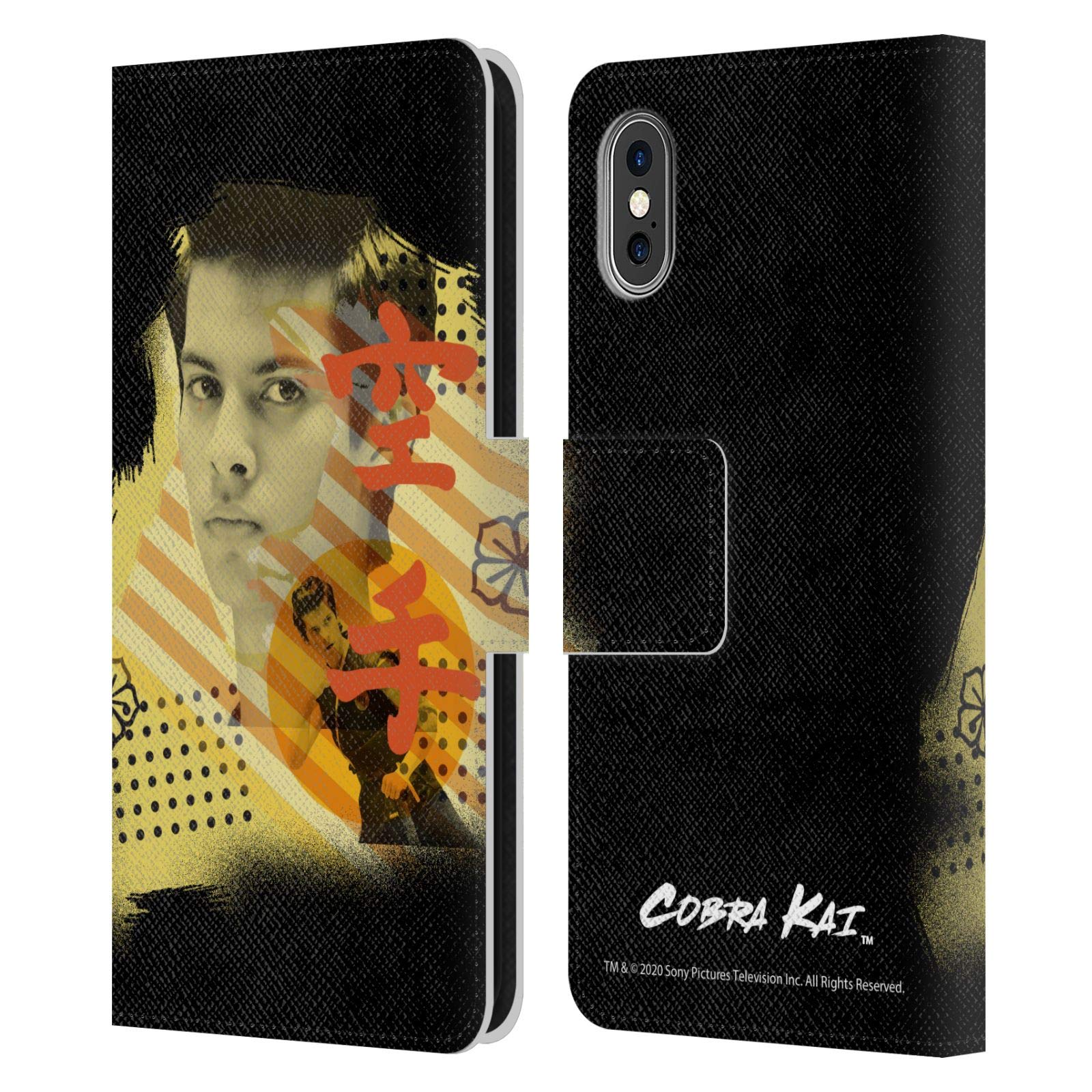 Official Cobra Kai Miguel Diaz Art Leather Wallet Case for Apple iPhone X/Xs - Stylish & Protective Phone Cover for Fans, Daily Use & Gifts