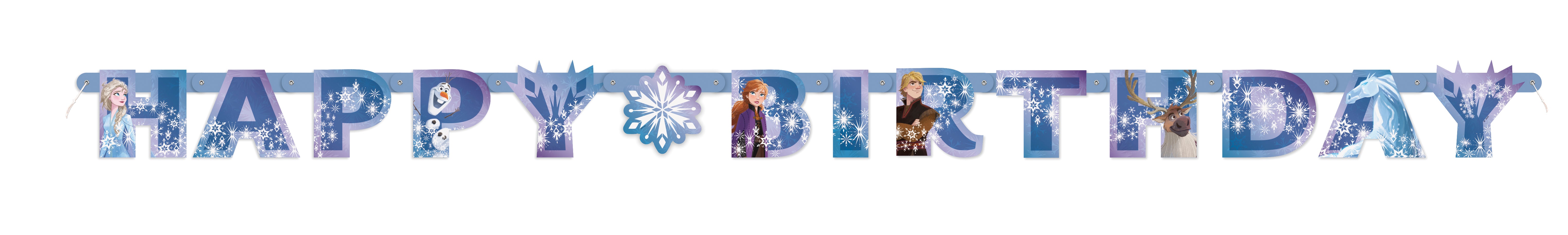 Frozen 2 Large Joint Banner - Disney Movie Party Decorations, Birthday Supplies, Kids Room Wall Decor - Perfect for Themed Parties & Home Decorations