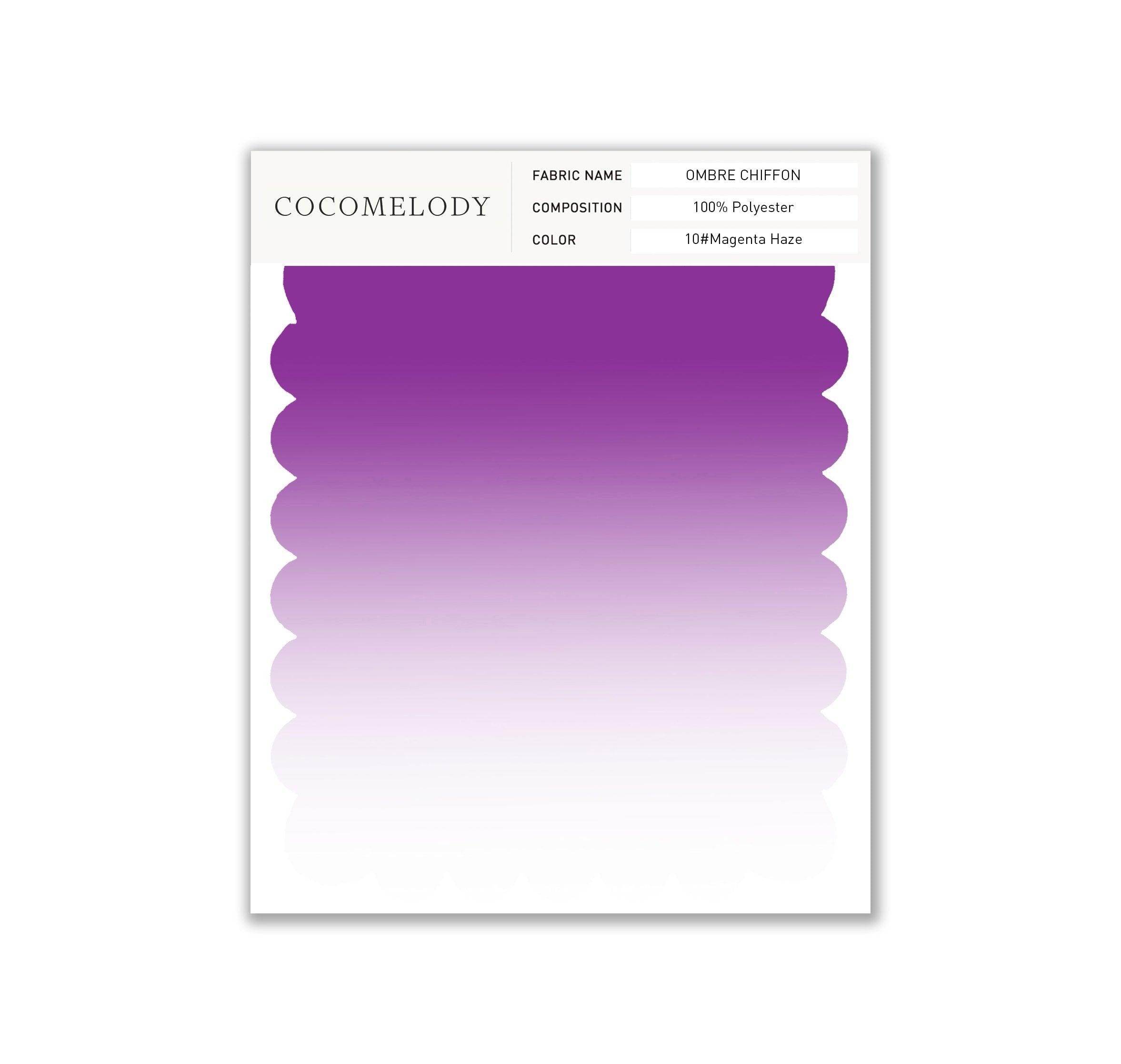 Ombre Chiffon Fabric Swatch - Single Color SWCR17001 | Premium Sheer Material for Dresses, Scarves & DIY Fashion Projects