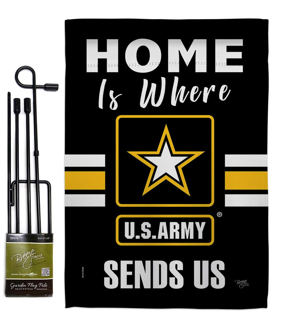 US Army Garden Flag Set - Double-Sided Military Yard Banner for Veterans & Home Decor