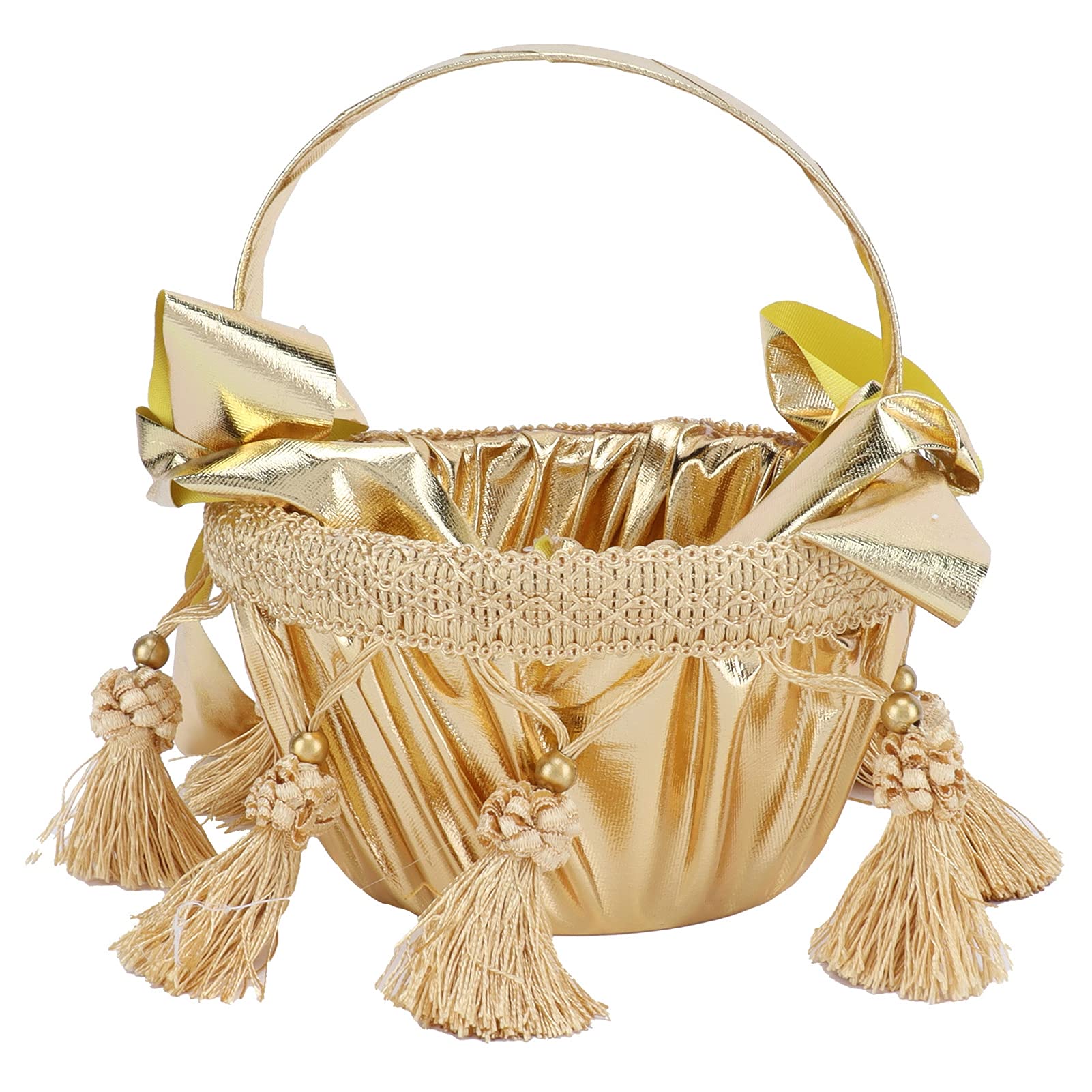 Elegant Wedding Flower Basket - Premium Fabric Bridal Bouquet Holder for Ceremonies, Receptions & Photo Shoots