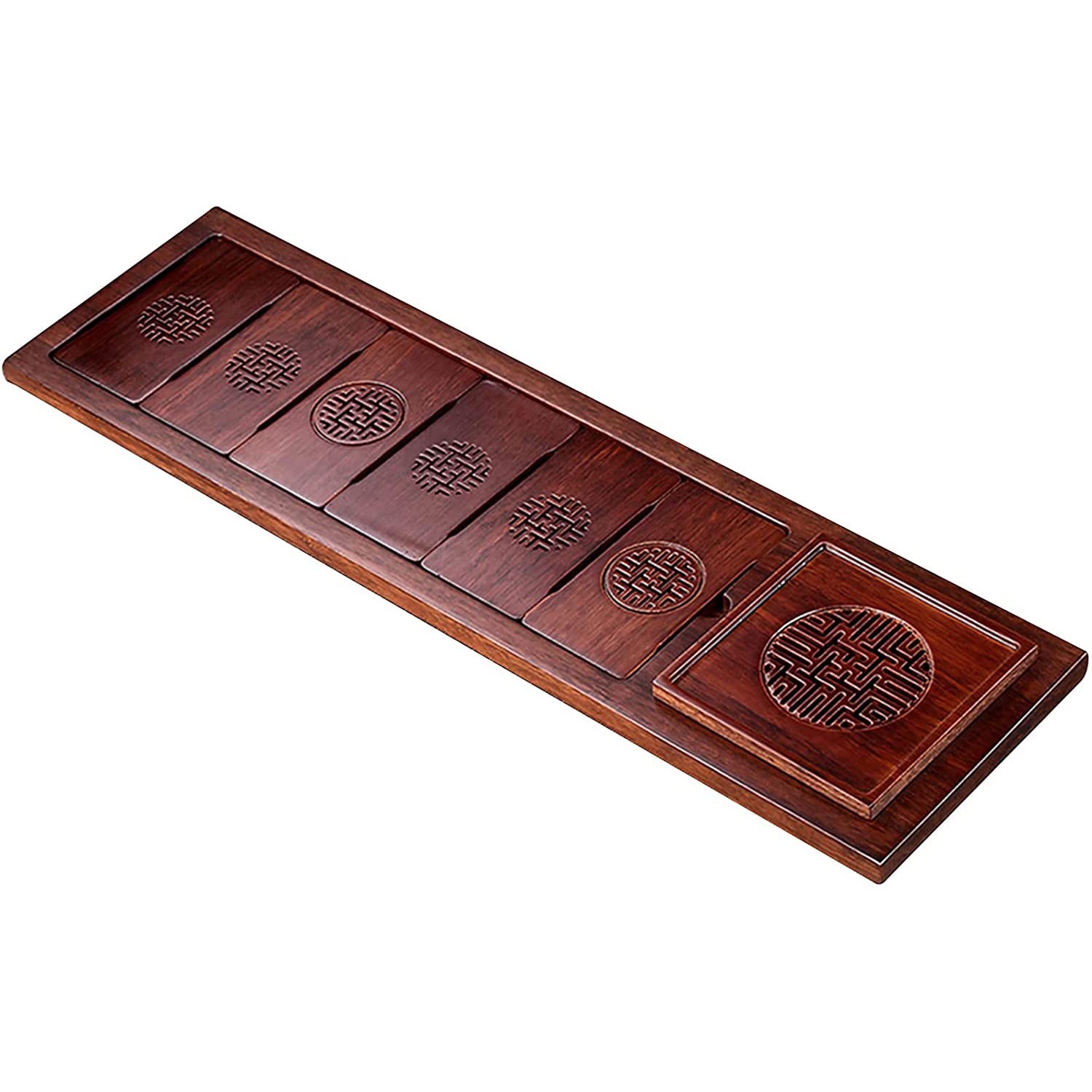 Premium Bamboo Tea Tray - Chinese Style Kung Fu Tea Table Serving Tray with Drainage & Water Storage | Traditional Tea Ceremony Accessory for Home, Office, Garden | Perfect for Tea Parties, Meditation & Zen Decor