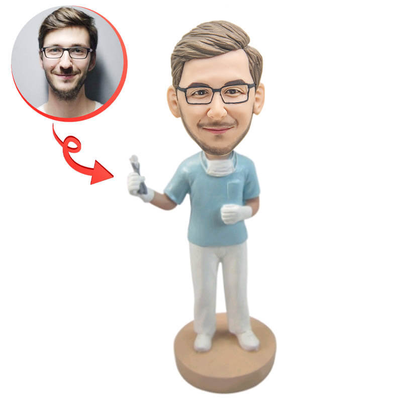 Custom Dentist Bobblehead - Personalized Dental Caricature Figurine - Perfect for Office Decor, Retirement Gifts & Dental Appreciation
