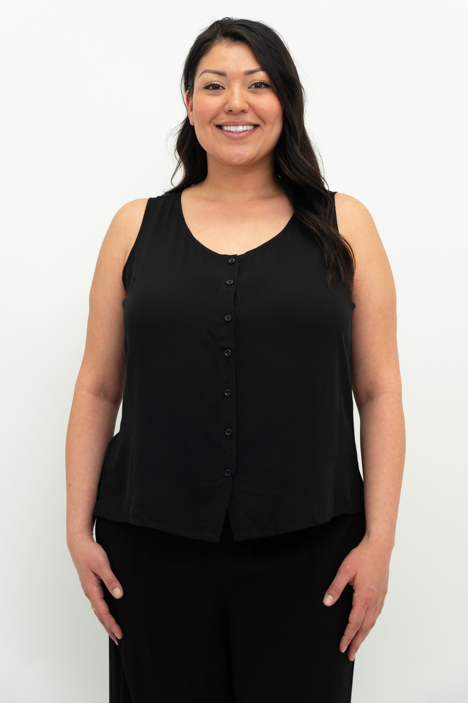 Darling Tank Top for Women - Soft & Stretchy Black Sleeveless Shirt - Perfect for Casual Wear, Layering & Summer Outfits