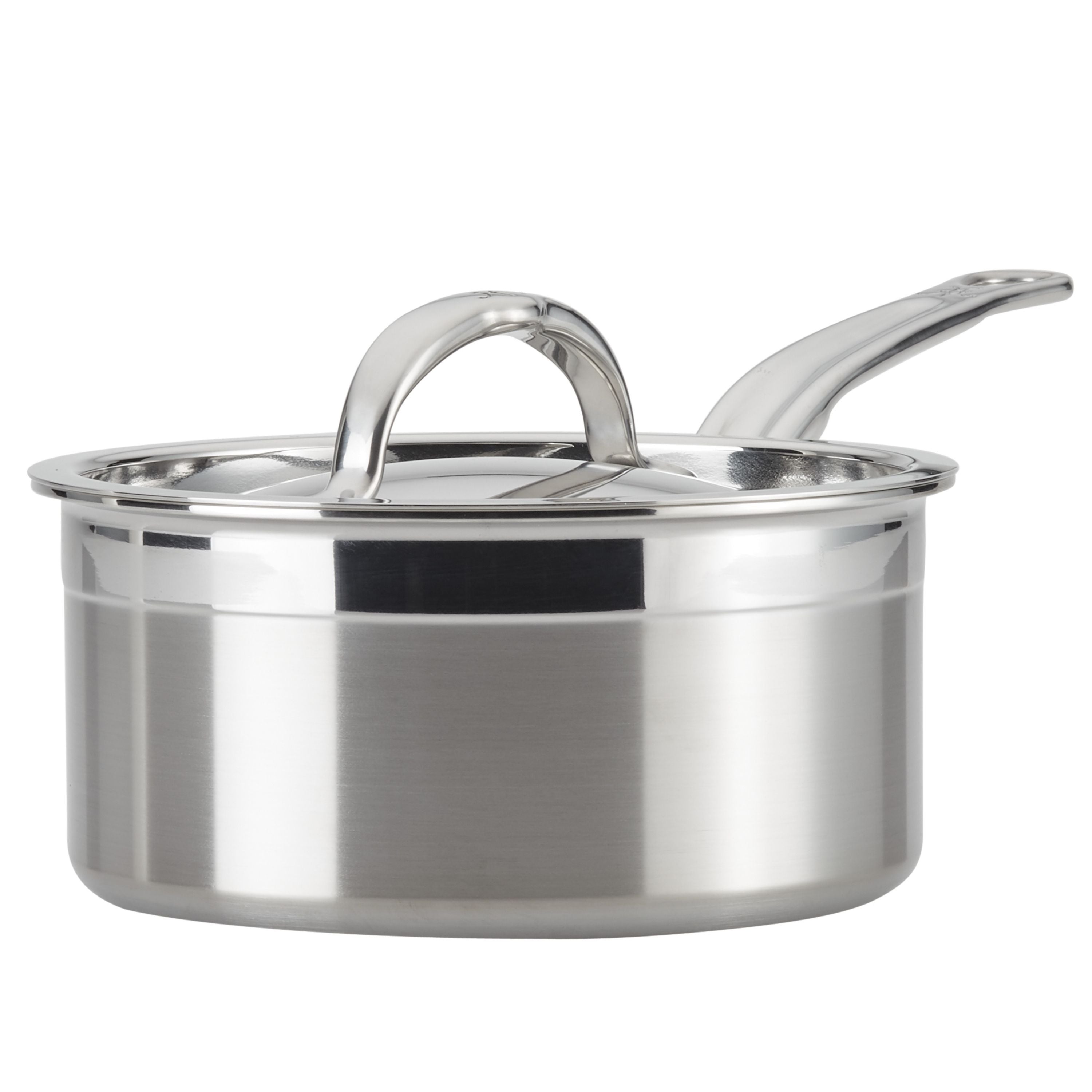 Hestan Probond Nonstick Covered Saucepan - 3.5 Quart Stainless Steel Cookware for Induction, Gas & Electric Stoves - Perfect for Sauces, Soups & Simmering