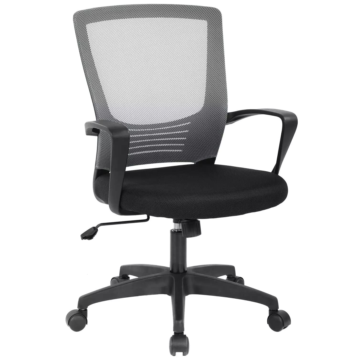 Ergonomic Mesh Office Chair with Adjustable Lumbar Support - Swivel Rolling Computer Desk Chair for Home Office, Workstation & Conference Room Meetings - Perfect for Long Hours of Comfortable Sitting at Work or Home Office Setup