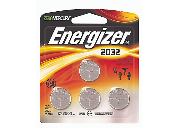 Energizer CR2032 Lithium 3V Coin Cell Battery - 10 Pack - Long Lasting Power for Watches, Key Fobs, Calculators & Medical Devices