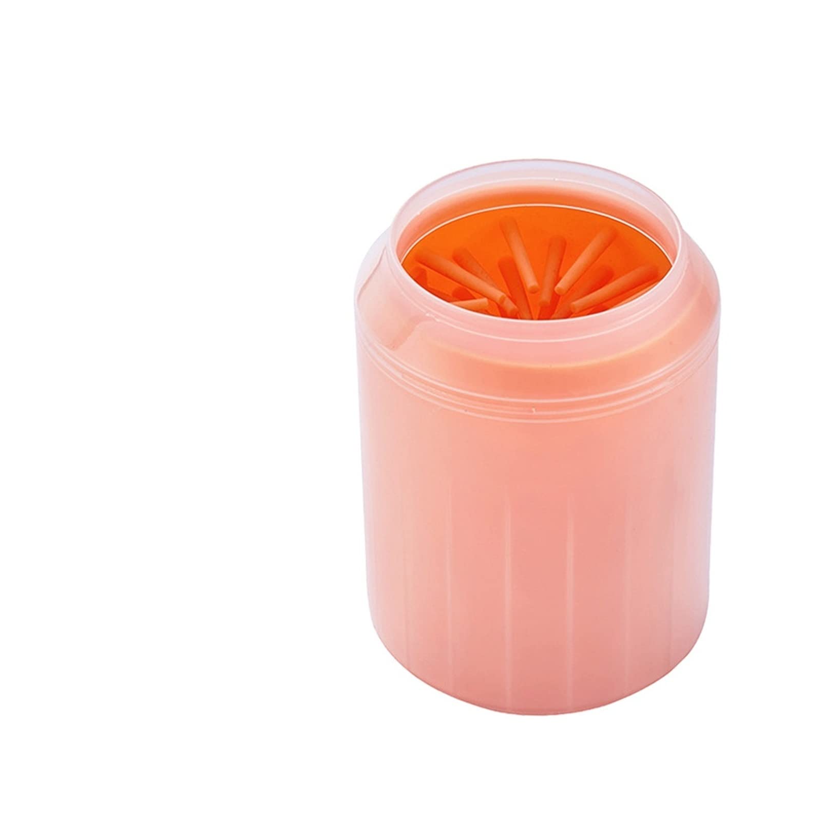 Pet Paw Cleaner Cup - Soft Silicone Dog & Cat Paw Cleaning Brush for Dirty Paws, Medium Size (Orange) - Perfect for Post-Walk Cleaning, Grooming & Muddy Paw Care