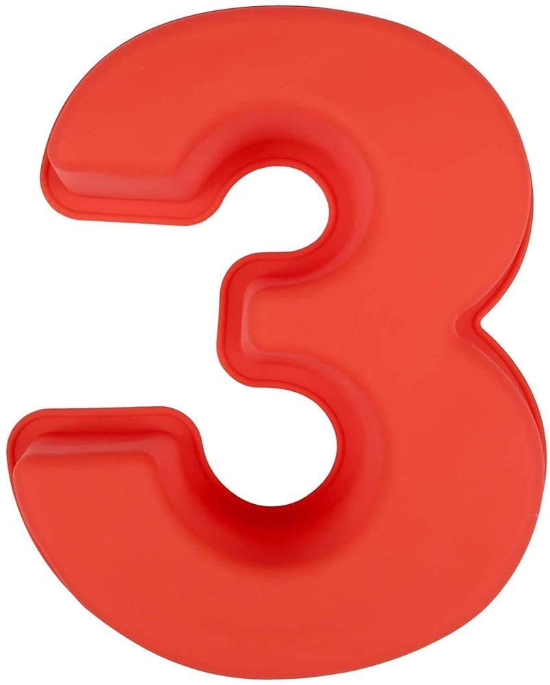 3D Silicone Number Cake Molds - Large Baking Pans for Birthday & Anniversary Cakes (0-9) | Non-Stick, Reusable & Food Safe | Perfect for DIY Wedding, Baby Shower & Party Desserts