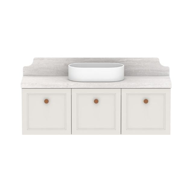 Premium ADP Mabel Wall Hung Vanity with Cherry Pie Solid Surface Benchtop - Modern Bathroom Sink Cabinet for Small Spaces & Ensuite Designs