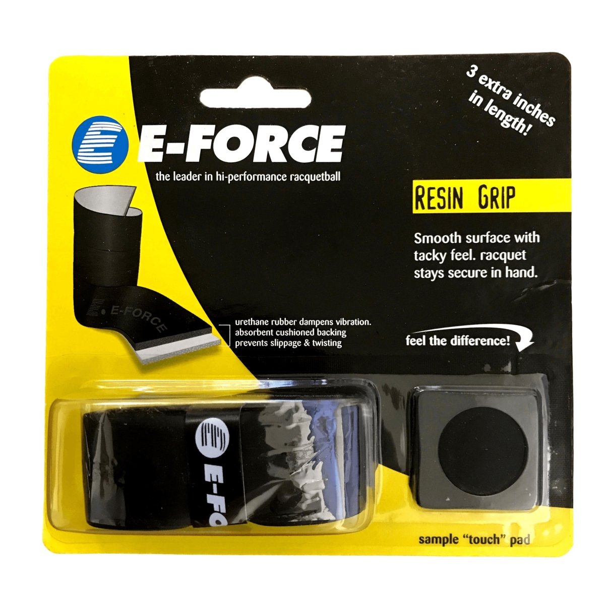 E Force Resin Grip - Premium Racquetball Overgrip for Enhanced Control & Sweat Absorption | Perfect for Tournament Play & Training Sessions