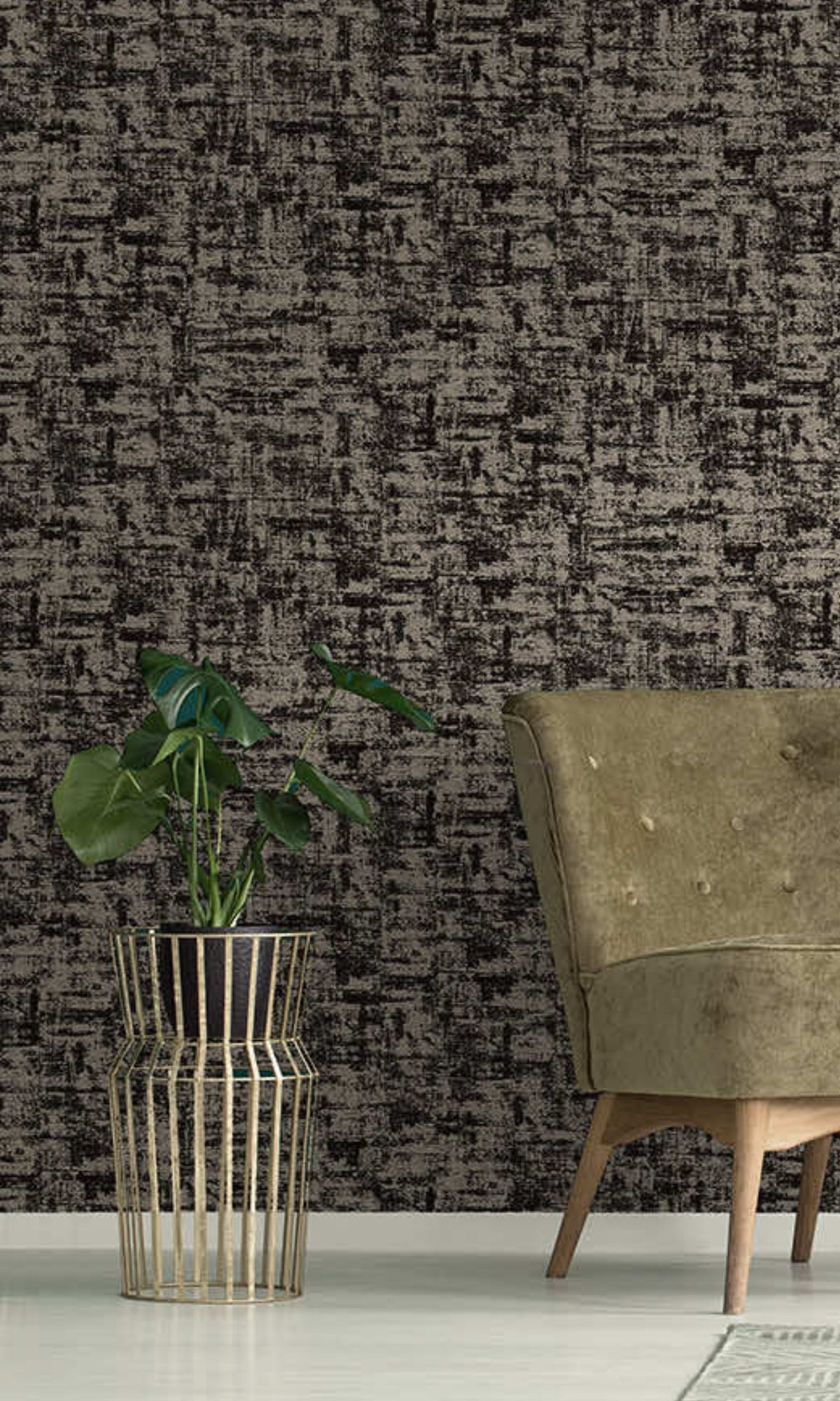 Black Beaded Metallic Plain Textured Wallpaper R8436 - Self-Adhesive Peel and Stick Wallpaper for Bedroom, Living Room, Kitchen Decor