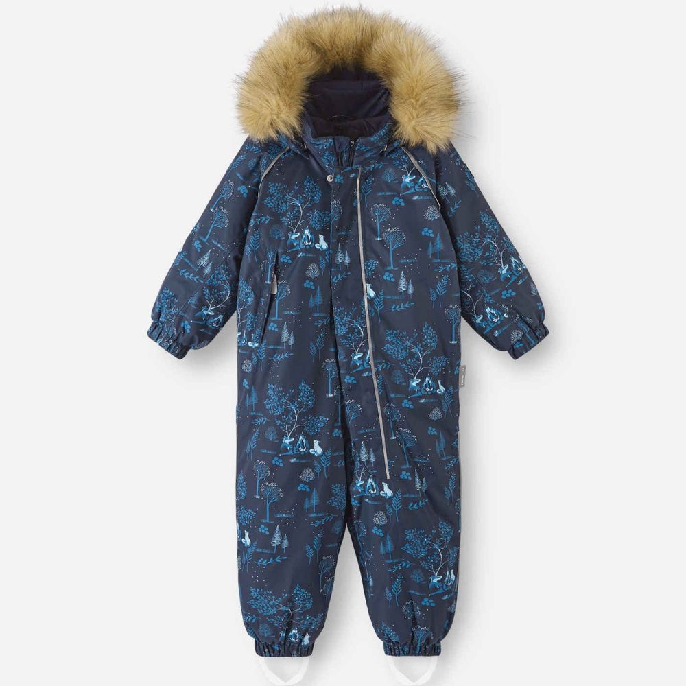 Reima Lappi Baby Snowsuit - Waterproof Winter Jacket & Pants Set for Infants & Toddlers (Navy Blue) - Keep Warm for Outdoor Play, Snow Day & Winter Adventures