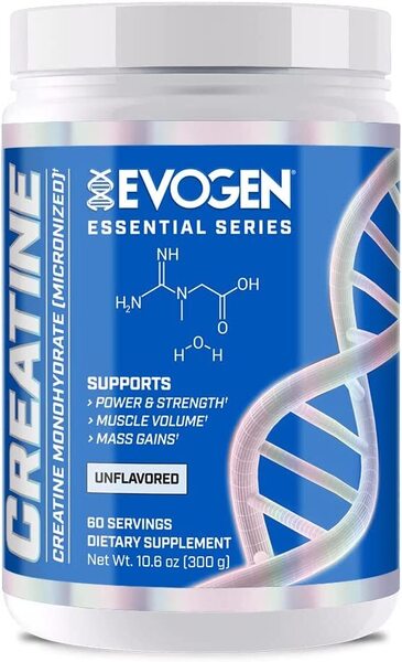Evogen Creatine Monohydrate Powder 300g - Pure Muscle Building Supplement for Athletes & Bodybuilders - Pre & Post Workout Recovery, Strength Training Support