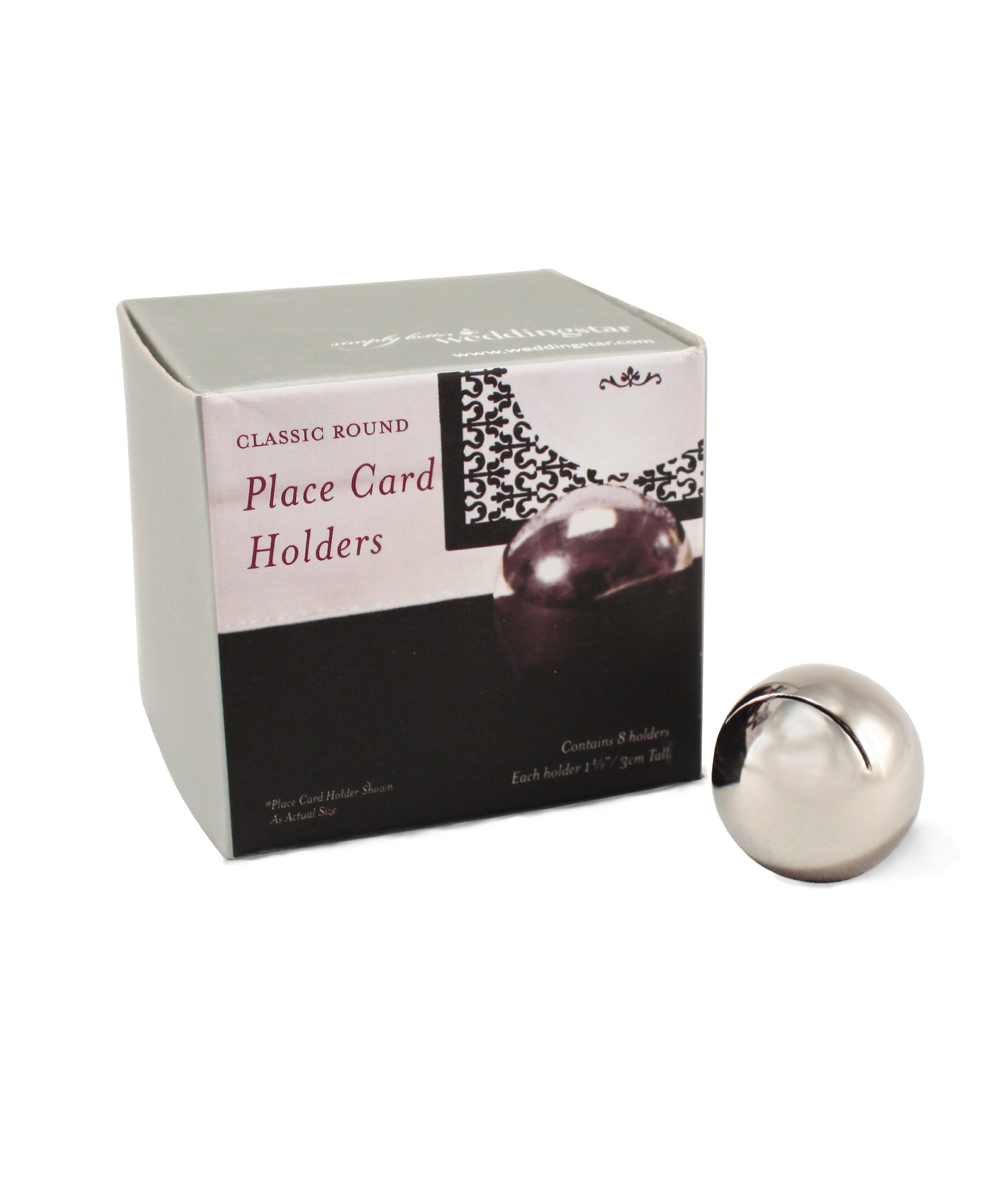 Elegant Round Place Card Holders - 8 Piece Set for Weddings, Parties & Events - Premium Table Setting Name Card Holders for Dining, Buffets & Special Occasions