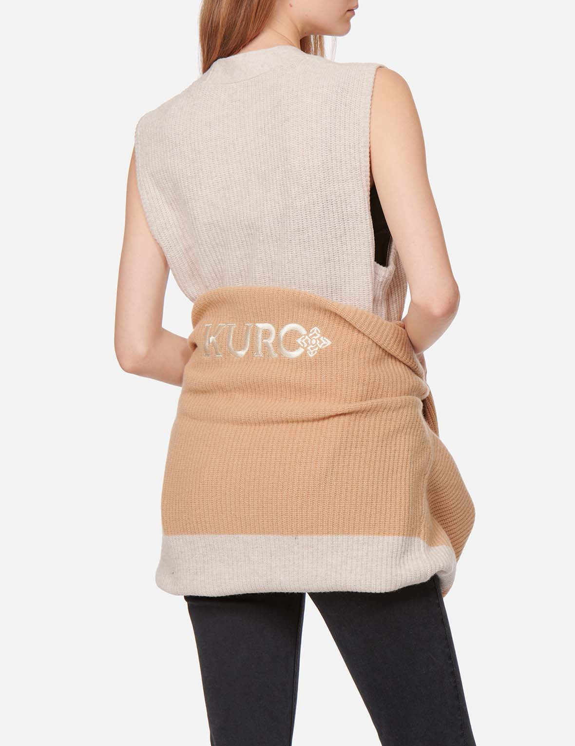 Stylish 2 in 1 Knitted Cardigan with Logo Embroidery - Perfect for Office Wear & Casual Outfits | Women's Fashion Sweater