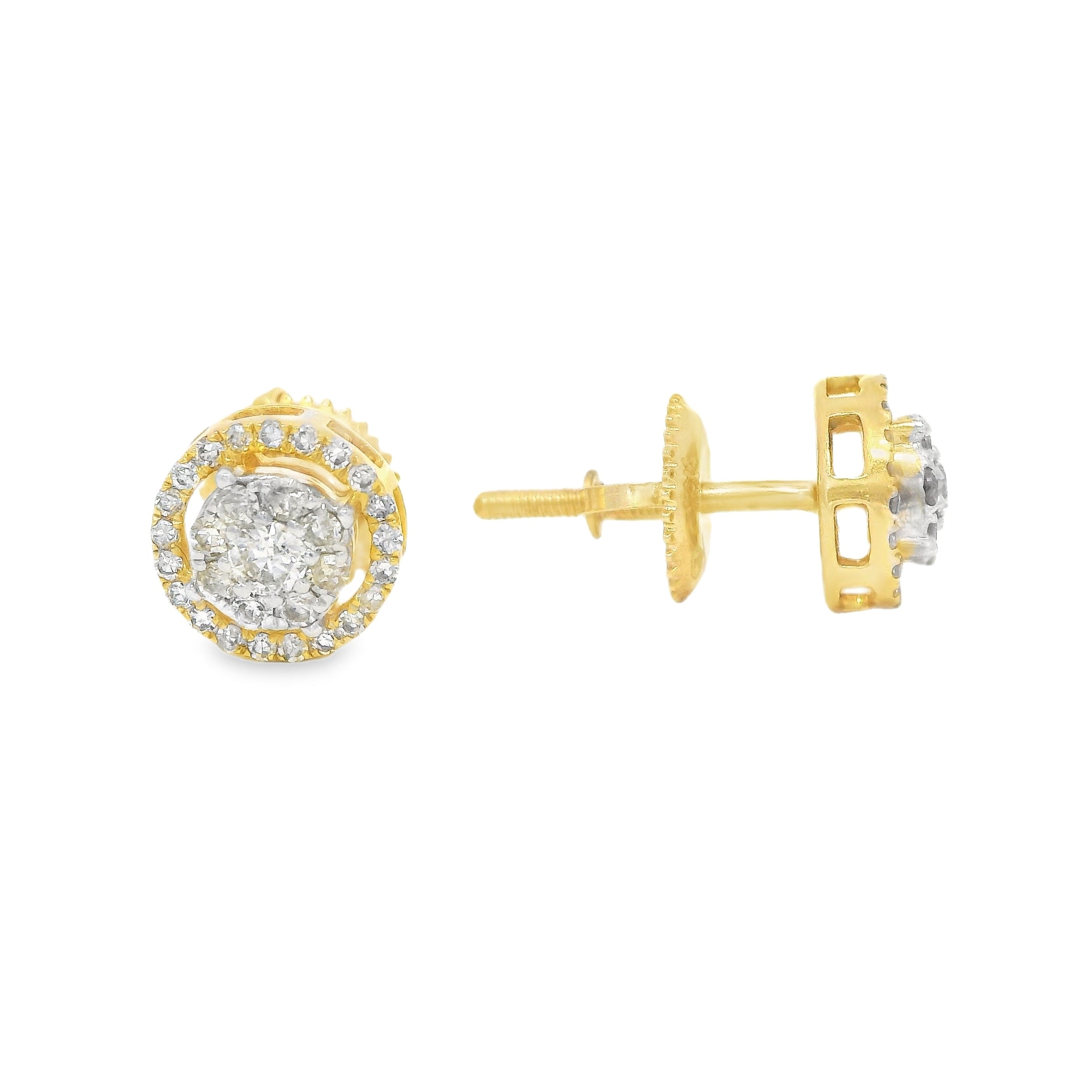 14K Gold Round VS Diamond Stud Earrings (7MM) - Premium Quality for Everyday Wear & Special Occasions | JTJ™