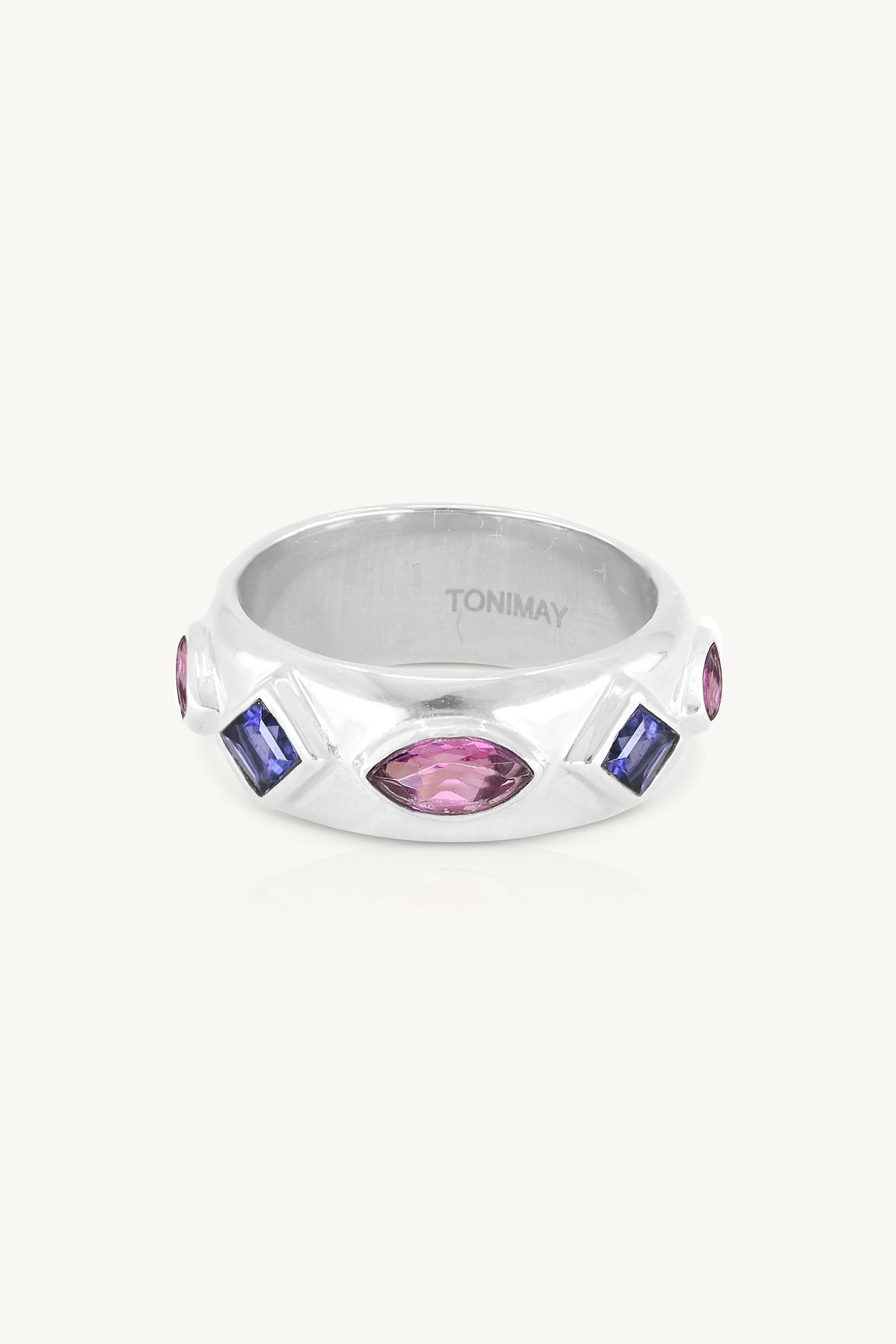 Exquisite Iolite & Rhodolite Sterling Silver Ring for Women | Elegant Jewelry Gift for Her | Perfect for Weddings, Anniversaries & Special Occasions