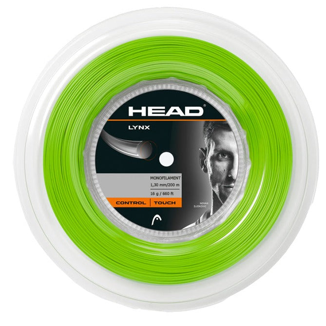 Head Lynx 16/1.30 Tennis String Reel - Green | Professional Tennis String for Durability & Spin | Perfect for Competitive Play & Stringing Machines